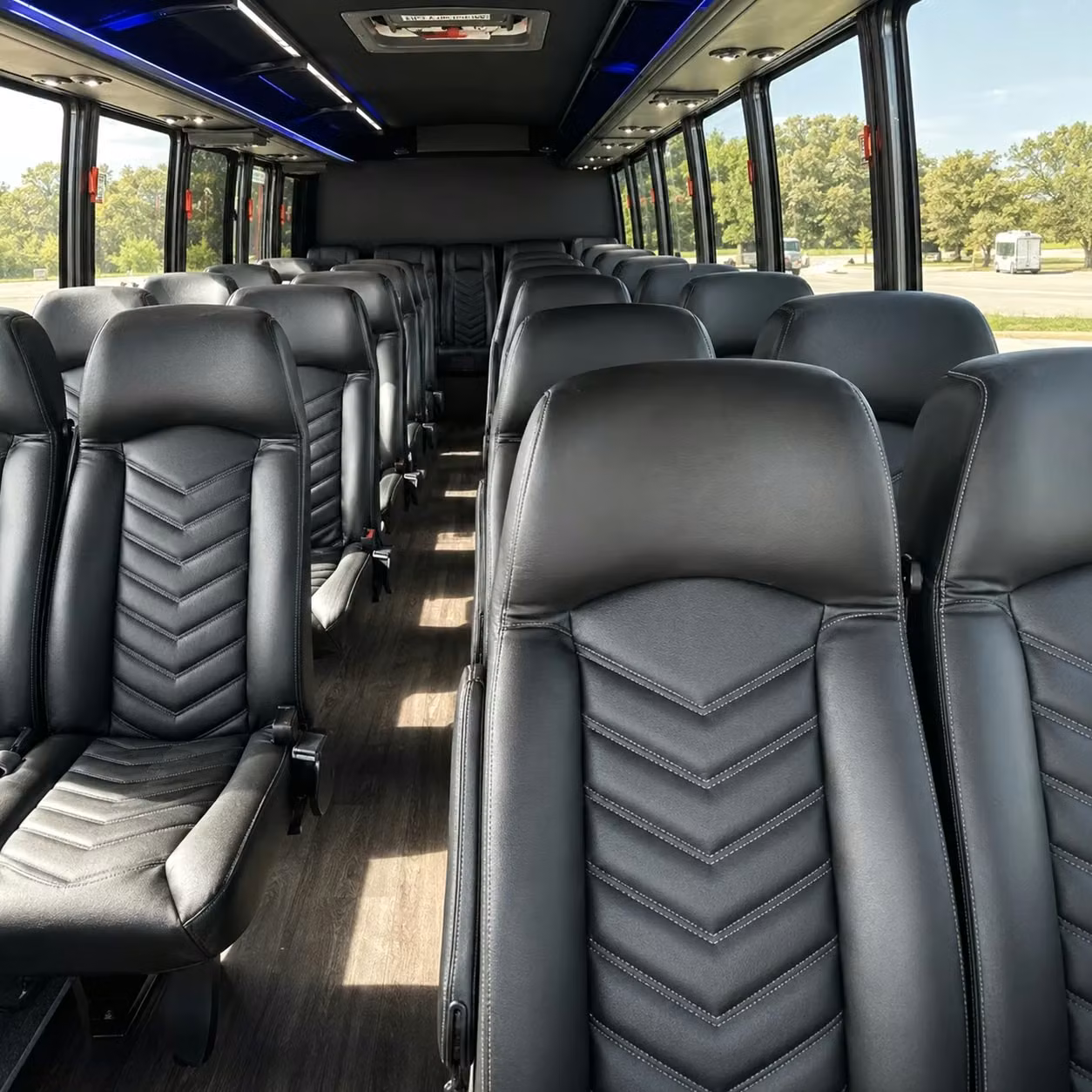 28 passenger minibus interior